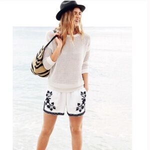 J. CREW Crewneck Open Knit Beach Sweater